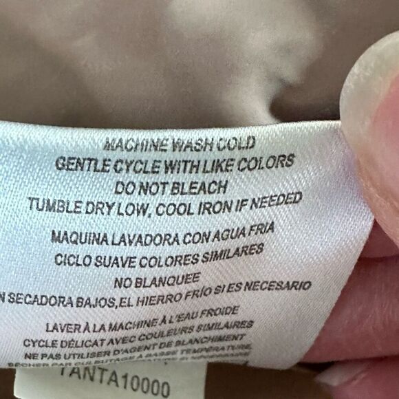 VTG Ellen Tracy Button Front Military Jacket Womens‎ XL Tan Peplum - Picture 9 of 14